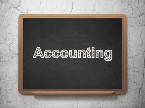 Money concept: text Accounting on Black chalkboard on grunge wall background, 3D rendering