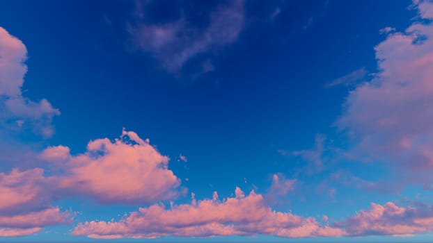 Cloudy blue sky abstract background, blue sky background with tiny clouds, 3d illustration