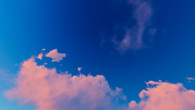 Cloudy blue sky abstract background, blue sky background with tiny clouds, 3d illustration