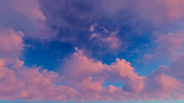 Cloudy blue sky abstract background, blue sky background with tiny clouds, 3d illustration