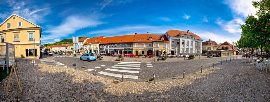 Town of Samobor main square panorama, northern Croatia