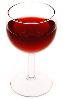 Glass of Red Wine. Isolated on a white background.