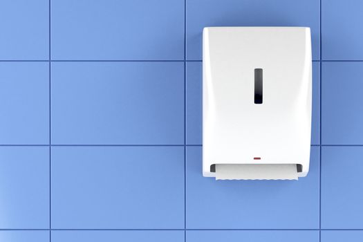 Automatic paper towel dispenser on the wall 