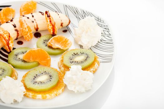 Fresh fruit food on plate