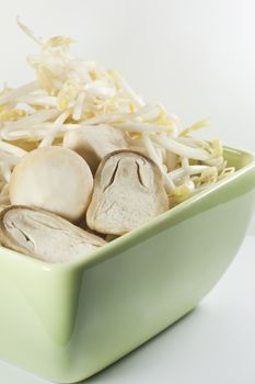 bean sprouts and straw mushrooms for healthy cooking