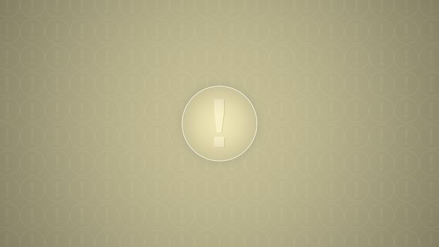 Exclamation mark inside a circle placed on a textured background