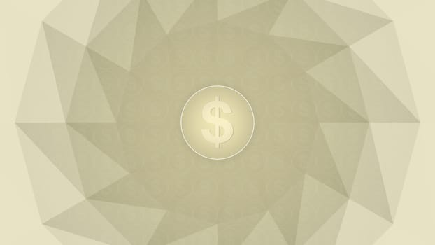 Money sign inside a circle placed on a textured background