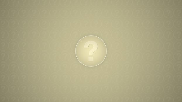 Question mark inside a circle placed on a textured background