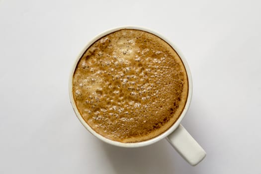 Black Espresso in a Cup on a white background