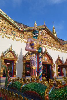 Sculpture at the Thai temple Wat Chayamangkalaram on island Penang, Malaysia