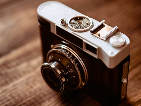 Close up shot of film cameras that had been popular in the past