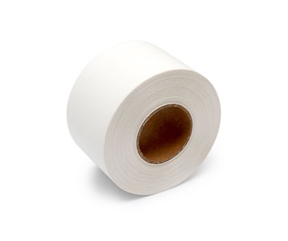 roll white ribbons on a white background
