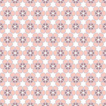 background or textile pattern Six Petals abstract pink flowers