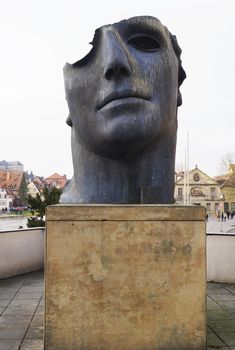 BAMBERG, GERMANY - DECEMBER 05, 2015: Centurione I, bronze statue by Polish born sculptor Igor Mitoraj in Bamberg, Germany 