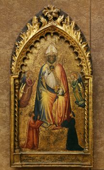 Maestro di San Martino a Mensola: St. Nicholas with angels and donors, Old Masters Collection, Croatian Academy of Sciences in Zagreb, Croatia