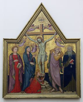 Maestro di San Verecondo: Crucifixion with Saints, Old Masters Collection, Croatian Academy of Sciences in Zagreb, Croatia