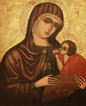 Sasseta (Stefano di Giovanni di Consolo): Madonna and Child, Old Masters Collection, Croatian Academy of Sciences in Zagreb, Croatia