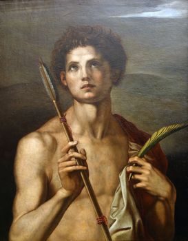 According to Andrea del Sarto: St. Sebastian, Old Masters Collection, Croatian Academy of Sciences in Zagreb, Croatia