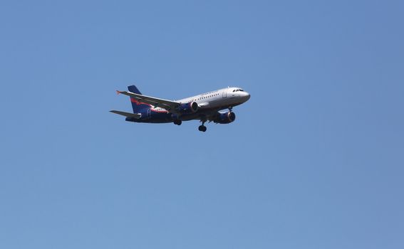 Airbus A319, registration VP-BWA of Aeroflot landing on Zagreb Airport Pleso