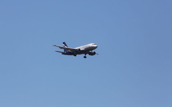 Airbus A319, registration VP-BWA of Aeroflot landing on Zagreb Airport Pleso