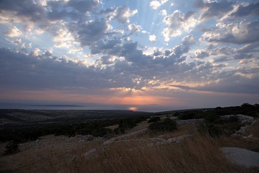 Sundown, Adriatic sea