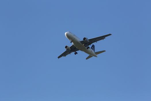 Airbus A319, registration 9A-CTI of Croatia Airlines landing on Zagreb Airport Pleso