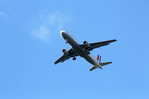 Airbus A320, registration D-AIPW of Germanwings landing on Zagreb Airport Pleso