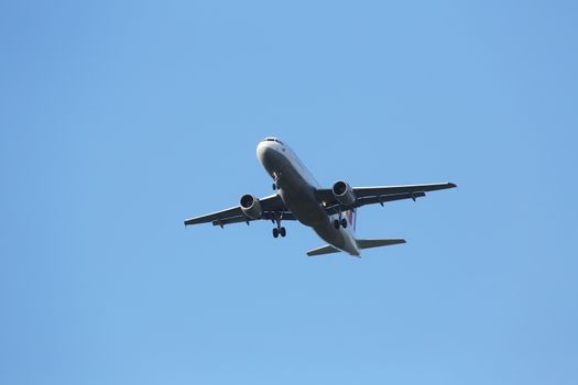 Airbus A320, registration D-AIPW of Germanwings landing on Zagreb Airport Pleso