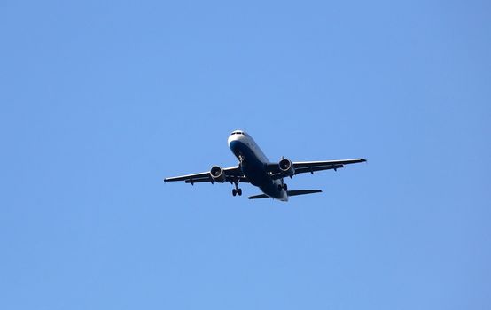 Airbus A320, registration 9A-CTJ of Croatia Airlines landing at Zagreb Airport Pleso