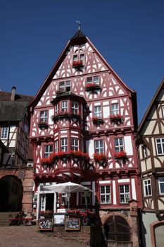 Half-timbered old house in Miltenberg, Germany
