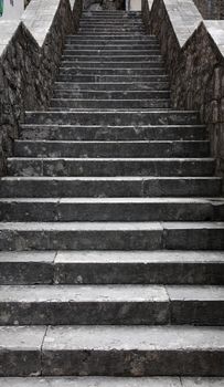 Stairs in the old town of Kotor on Adriatic coast of Montenegro.