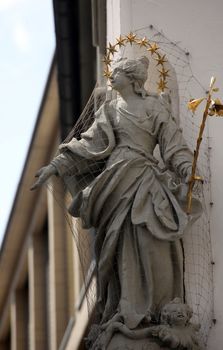 Statue of Virgin Mary, Wurzburg, Bavaria, Germany