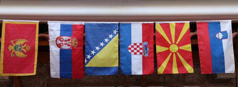 Flags of countries of the former Yugoslavia