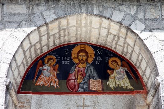 Jesus Christ, Orthodox monastery in Cetinje, the old capital of Montenegro