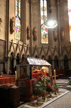 Sarcophagus of Blessed Aloysius Stepinac in Zagreb Cathedral dedicated to the Assumption of Mary in Zagreb