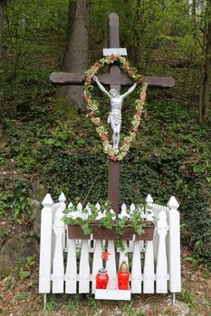 Roadside Crucifix in Zagorje region, Croatia