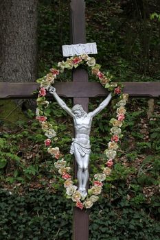 Roadside Crucifix in Zagorje region, Croatia