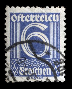 Stamp printed by Austria, shows ornament, circa 1925
