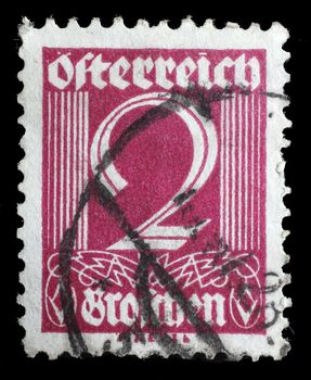 Stamp printed by Austria, shows ornament, circa 1925