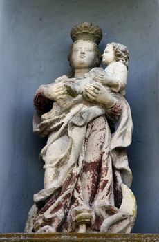 Virgin Mary with baby Jesus, parish church of the Assumption of the Blessed Virgin Mary in Tuhelj, Croatia