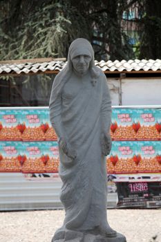Mother Teresa monument in Skopje. Macedonia.