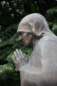 Mother Teresa monument in Skopje, Macedonia.