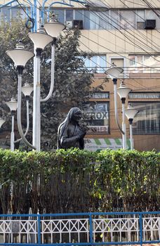 Monument of Mother Teresa, Nobel Prize Winner in center of Kolkata, West Bengal, India