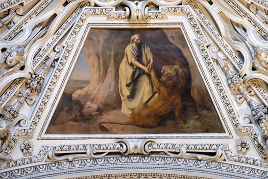 Fragment of the dome in the Chapel of Saint Martin, Salzburg Cathedral, Austria.