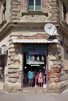 Destroyed house as war aftermath. The Croatian War of Independence was fought from 1991 to 1995 in Pakrac, Croatia