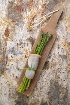 Second course of swordfish and asparagus side dish