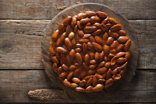 Typical and traditional sweet made from melted sugar and almonds