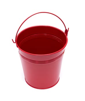 Red Bucket, Isolated on white background