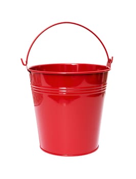 Red Bucket, Isolated on white background