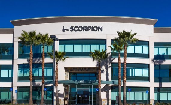VALENCIA CA/USA - DECEMBER 26, 2015: Scorpion headquarters building and exterior. Scorpion designs web sites for businesses.